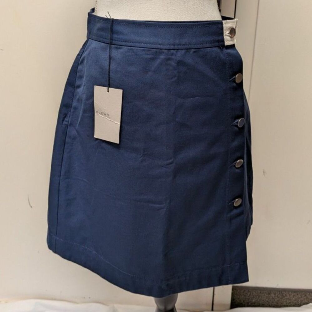 NWT BLDWN Minimalist Tailored Luxury Wrap Skirt Medium
